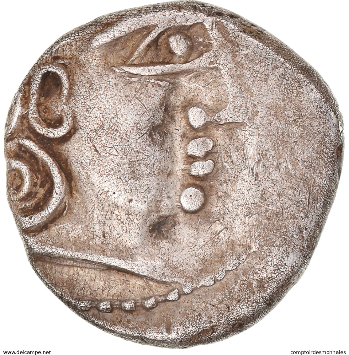 Monnaie, Arvernes, Drachme, 120-60 BC, Extrêmement Rare, TTB+, Argent - Celtic