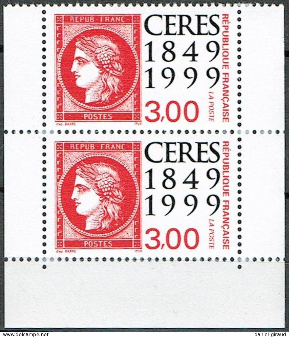 France 1999 N°YT 3212 MNH ** Cérès 1849-1999 Provenant De Carnet - Ungebraucht