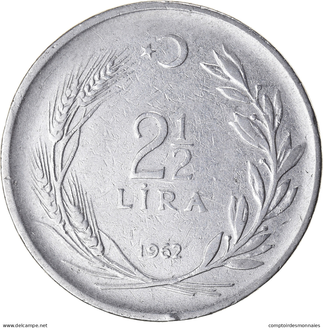 Monnaie, Turquie, 2-1/2 Lira, 1962 - Turkey