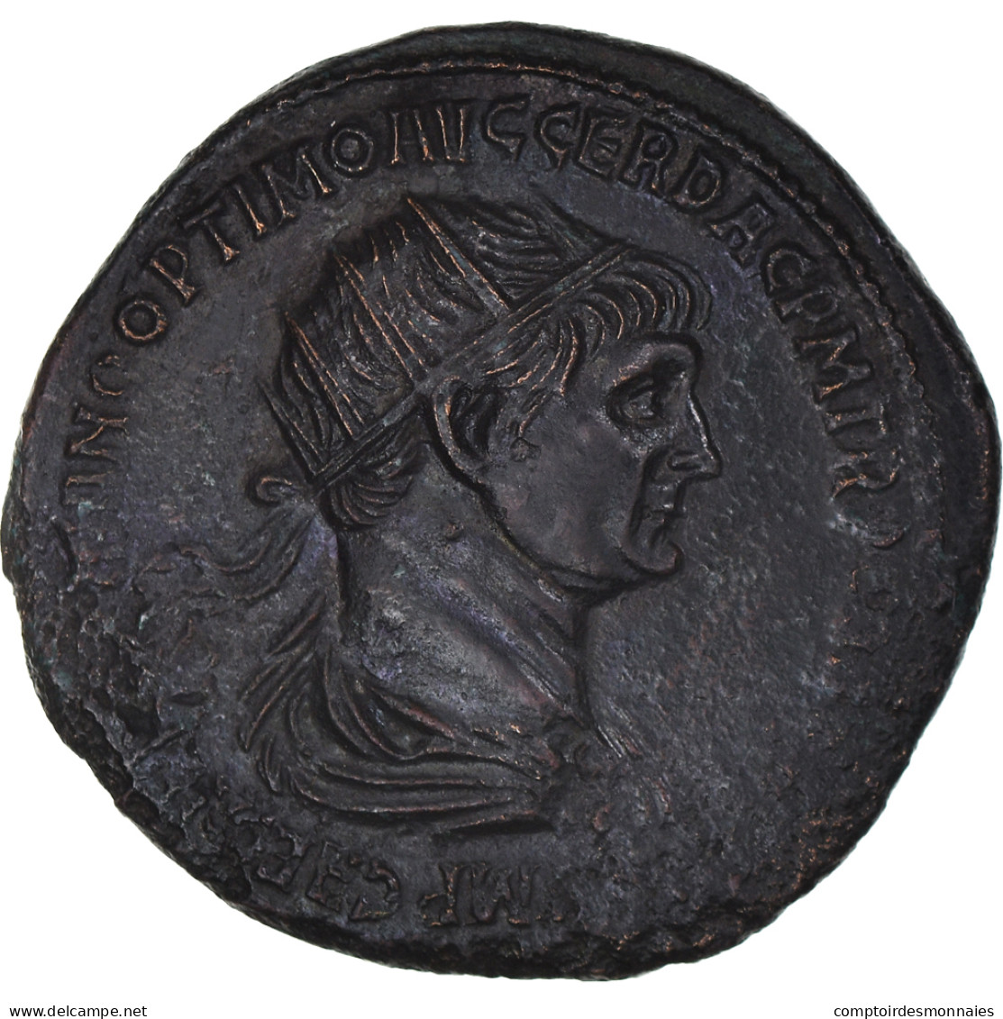 Trajan, Dupondius, 115, Rome, Bronze, TTB+, RIC:674 - Les Antonins (96 à 192)