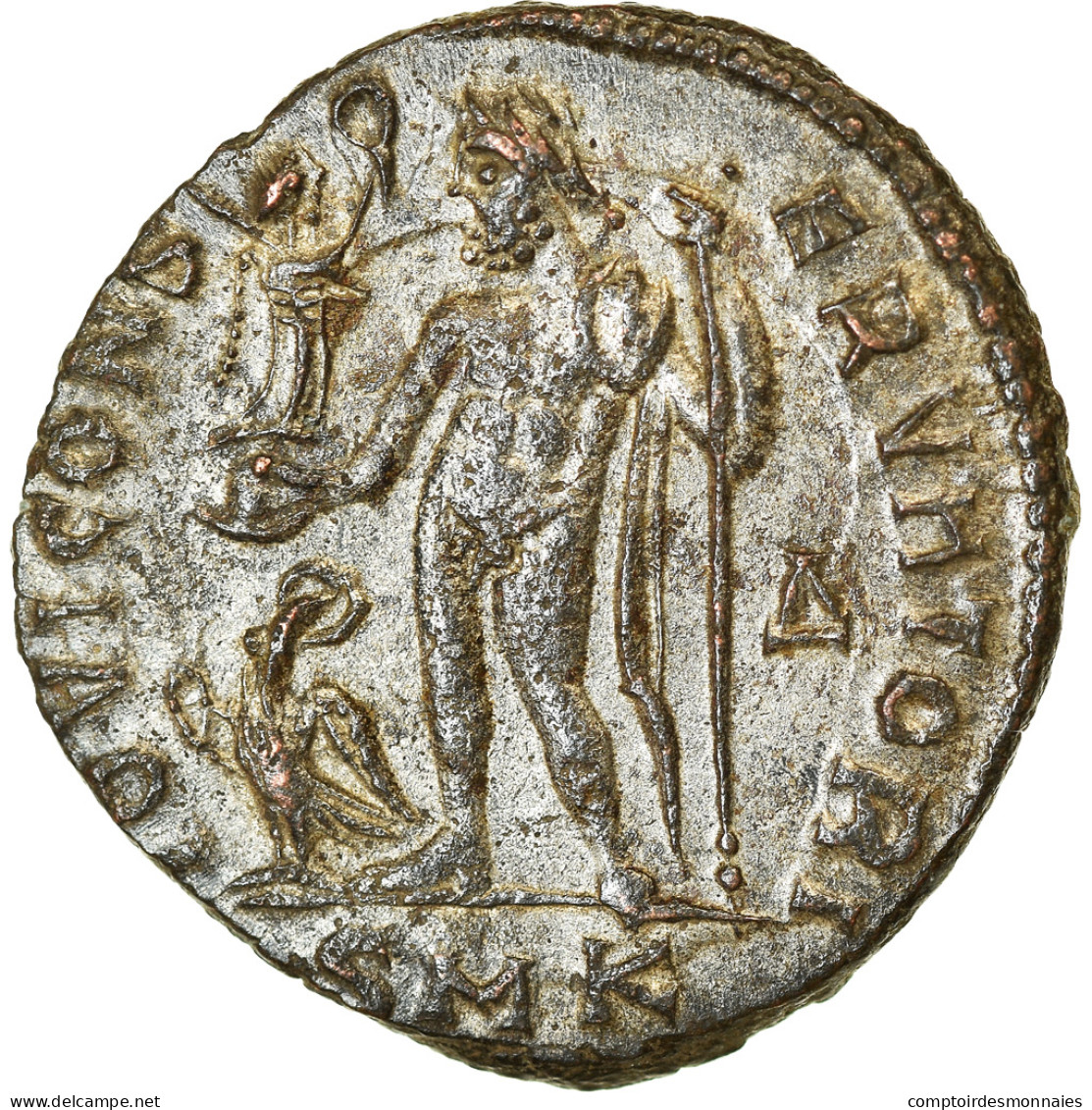 Monnaie, Licinius I, Follis, 313-315, Cyzique, TTB+, Bronze, RIC:4 - L'Empire Chrétien (307 à 363)