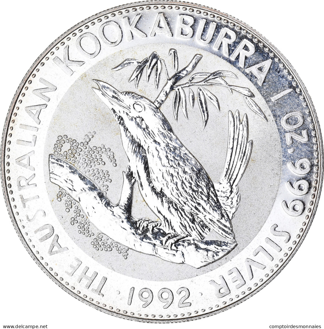 Monnaie, Australie, Elizabeth II, Australian Kookaburra, Dollar, 1992, 1 Oz - Silver Bullions