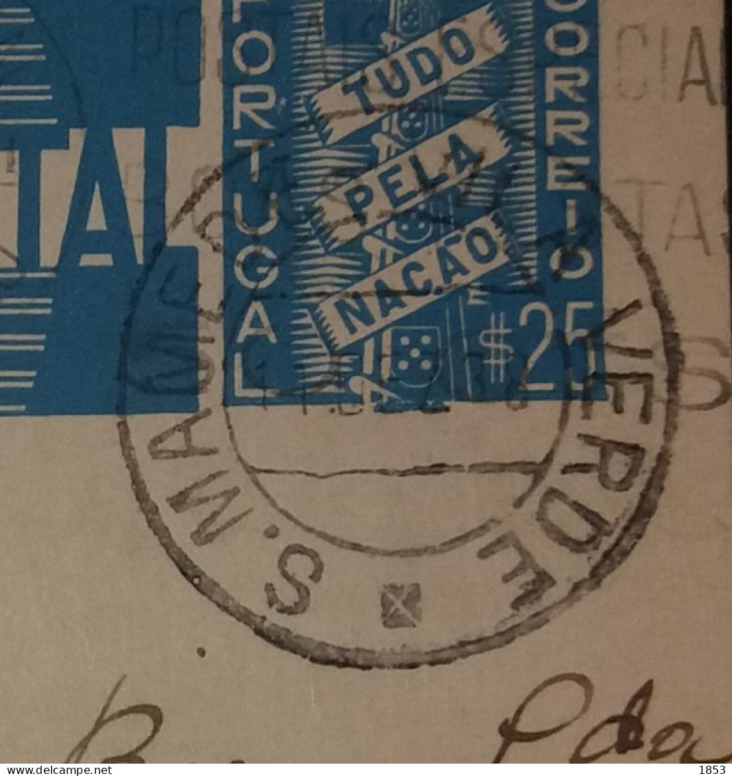 BILHETE POSTAL - TUDO PELA NAÇÂO - MARCOFILIA - S.MAMEDE DE VILA VERDE - Postmark Collection