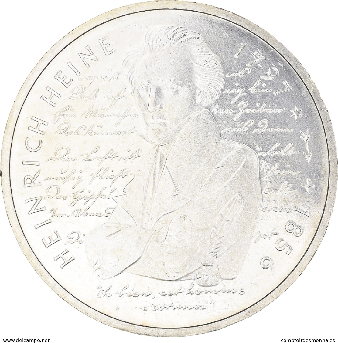 Monnaie, République Fédérale Allemande, 200th Birth Anniversary - Heinrich - Conmemorativas