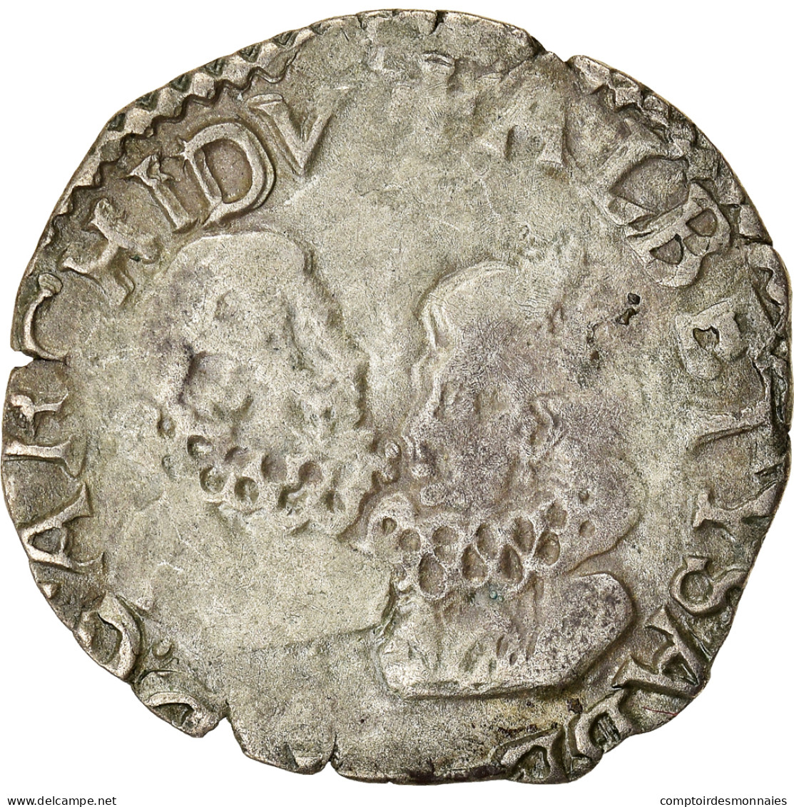 Monnaie, Espagne, Franche-Comté, Albert & Isabelle, Carolus, 1619, Dole, TB+ - Other & Unclassified