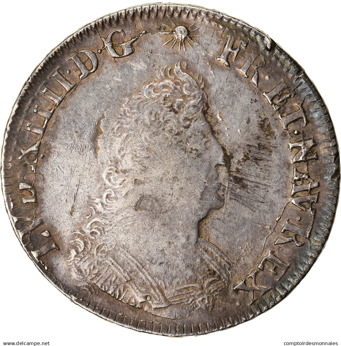 France, Louis XIV, 1/2 Ecu, 1/2 Écu De Flandre Aux Palmes, 1693, Lille - 1643-1715 Luigi XIV El Re Sole