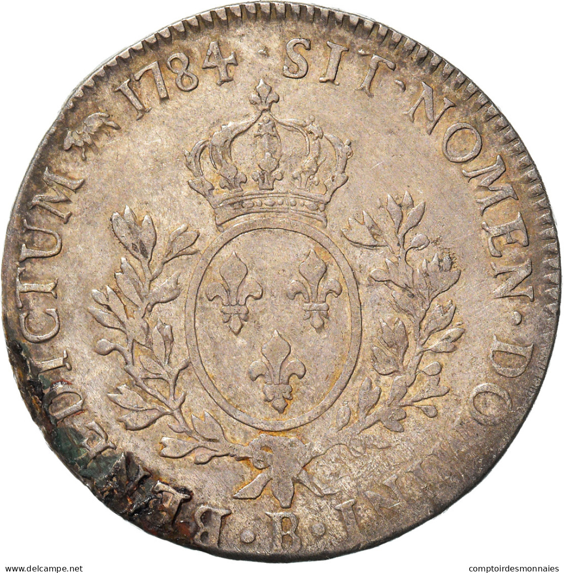 Monnaie, France, Louis XVI, Écu Aux Branches D'olivier, Ecu, 1784, Rouen, TTB - 1774-1791 Ludwig XVI.