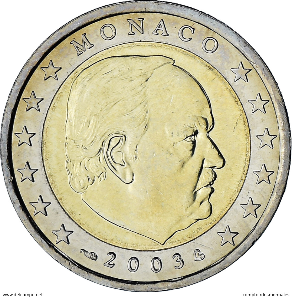 Monaco, Rainier III, 2 Euro, 2003, Paris, SPL, Bimétallique, Gadoury:MC179 - Monaco