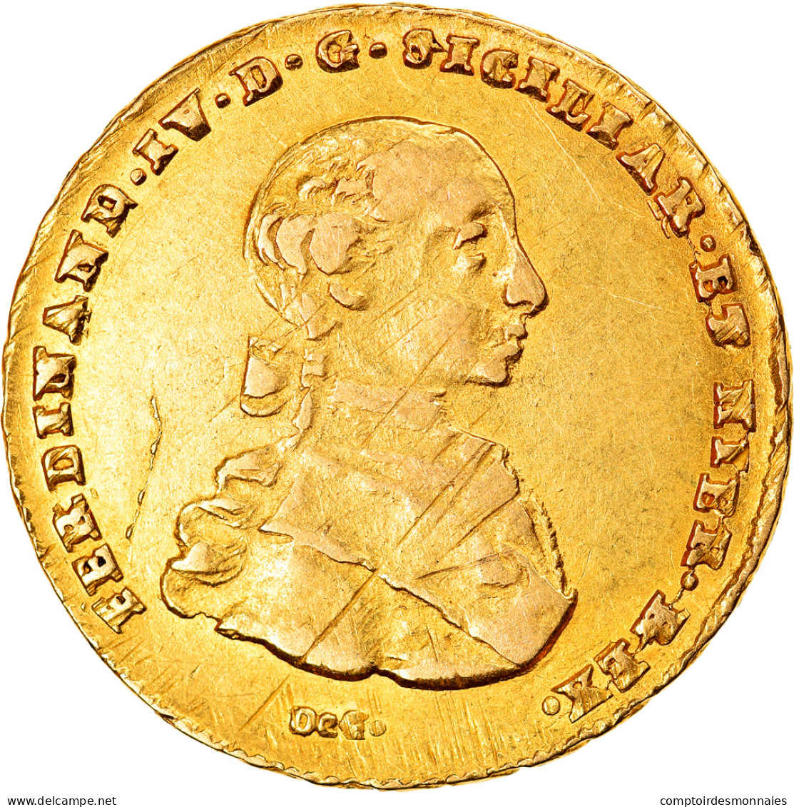 Monnaie, États Italiens, NAPLES, Ferdinando IV, 4 Ducati, 1767, Naples, TTB+ - Naples & Sicile
