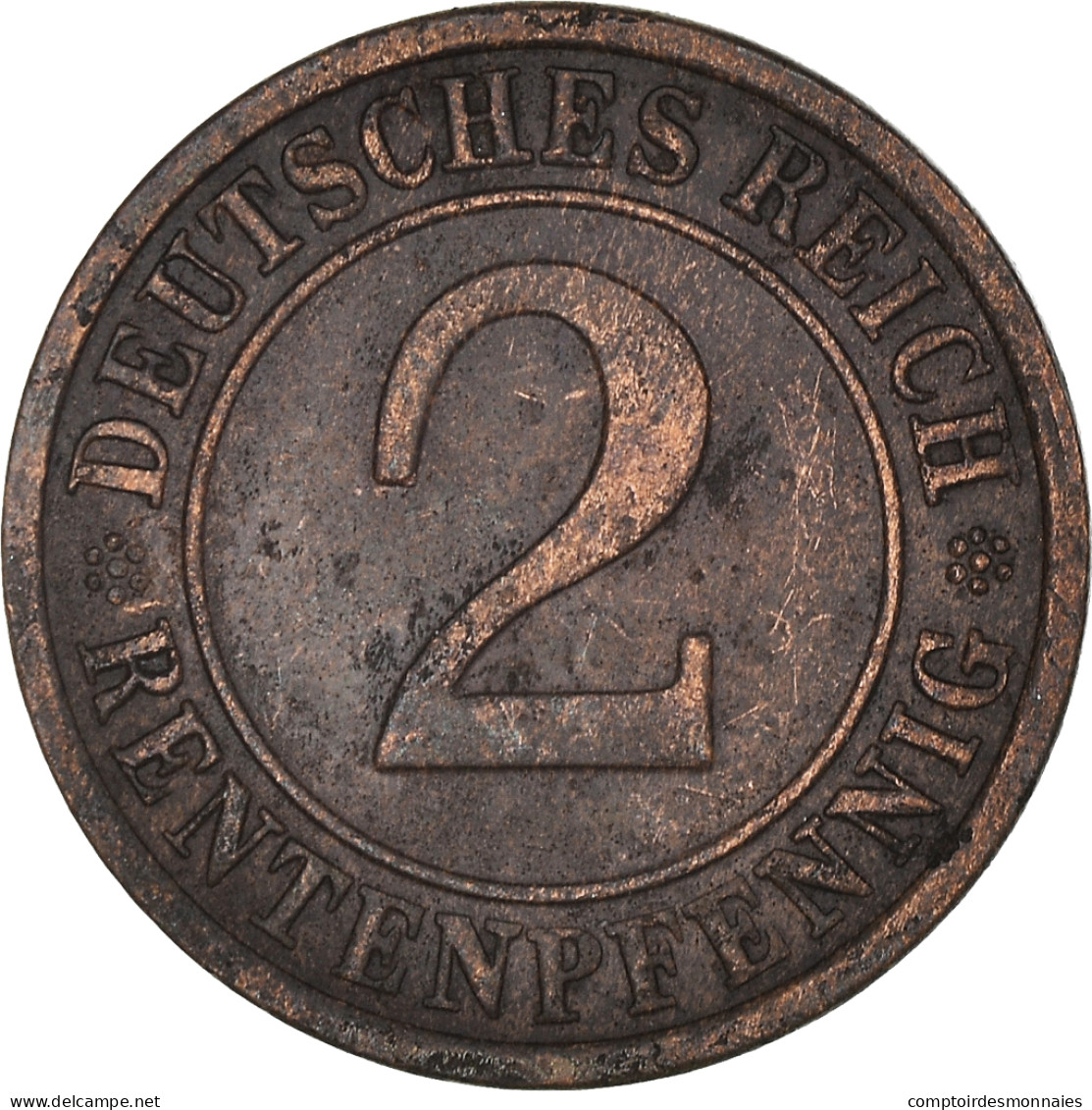 Monnaie, Allemagne, République De Weimar, 2 Rentenpfennig, 1924, Stuttgart, TB - 2 Renten- & 2 Reichspfennig