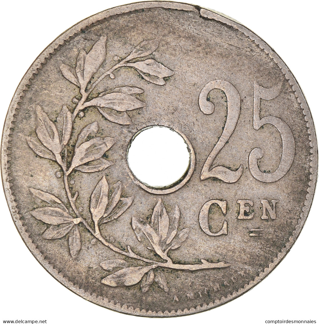 Monnaie, Belgique, 25 Centimes, 1921, B+, Cupro-nickel - 25 Centimes