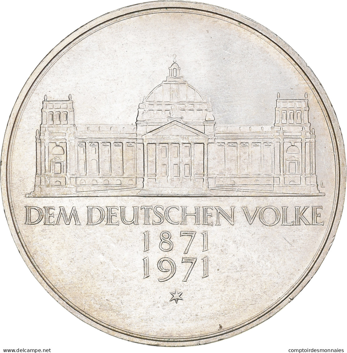 Monnaie, République Fédérale Allemande, 5 Mark, 1971, Karlsruhe, Germany - 5 Marcos