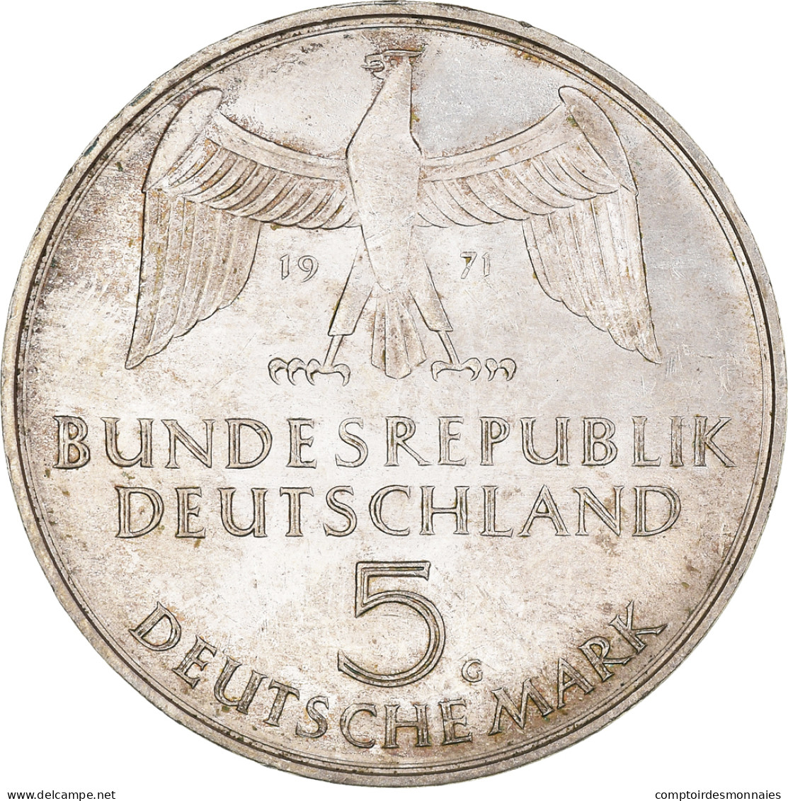 Monnaie, République Fédérale Allemande, 5 Mark, 1971, Karlsruhe, Germany - 5 Marcos