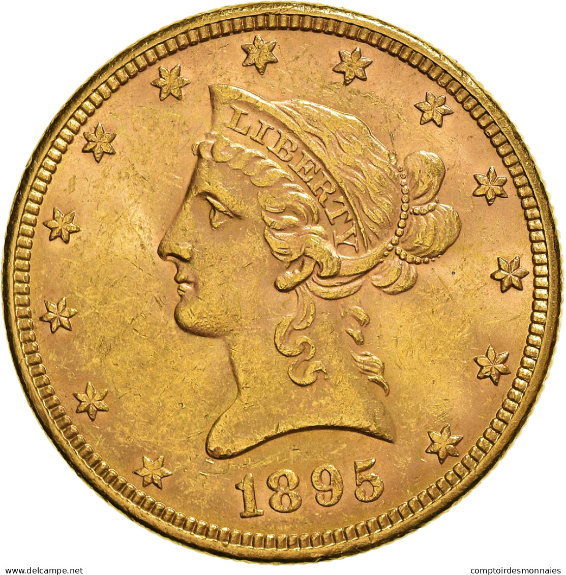 Monnaie, États-Unis, Coronet Head, $10, Eagle, 1895, U.S. Mint, Philadelphie - 10$ - Eagles - 1866-1907: Coronet Head (Tête Couronnée)