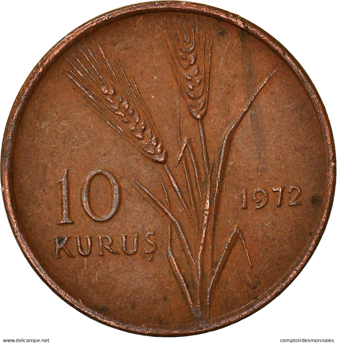 Monnaie, Turquie, 10 Kurus, 1972 - Turquia