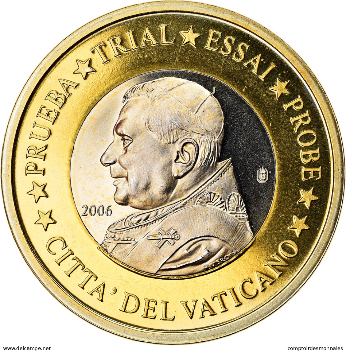 Vatican, Euro, 2006, Unofficial Private Coin, FDC, Bi-Metallic - Privatentwürfe