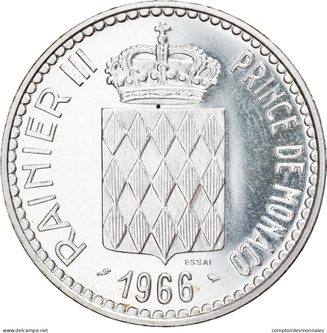 Monnaie, Monaco, Charles III, 10 Francs, 1966, Paris, ESSAI, SUP, Argent, KM:E56 - 1960-2001 Francos Nuevos