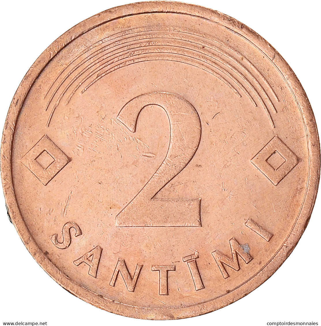 Monnaie, Lettonie, 2 Santimi, 1992 - Letland