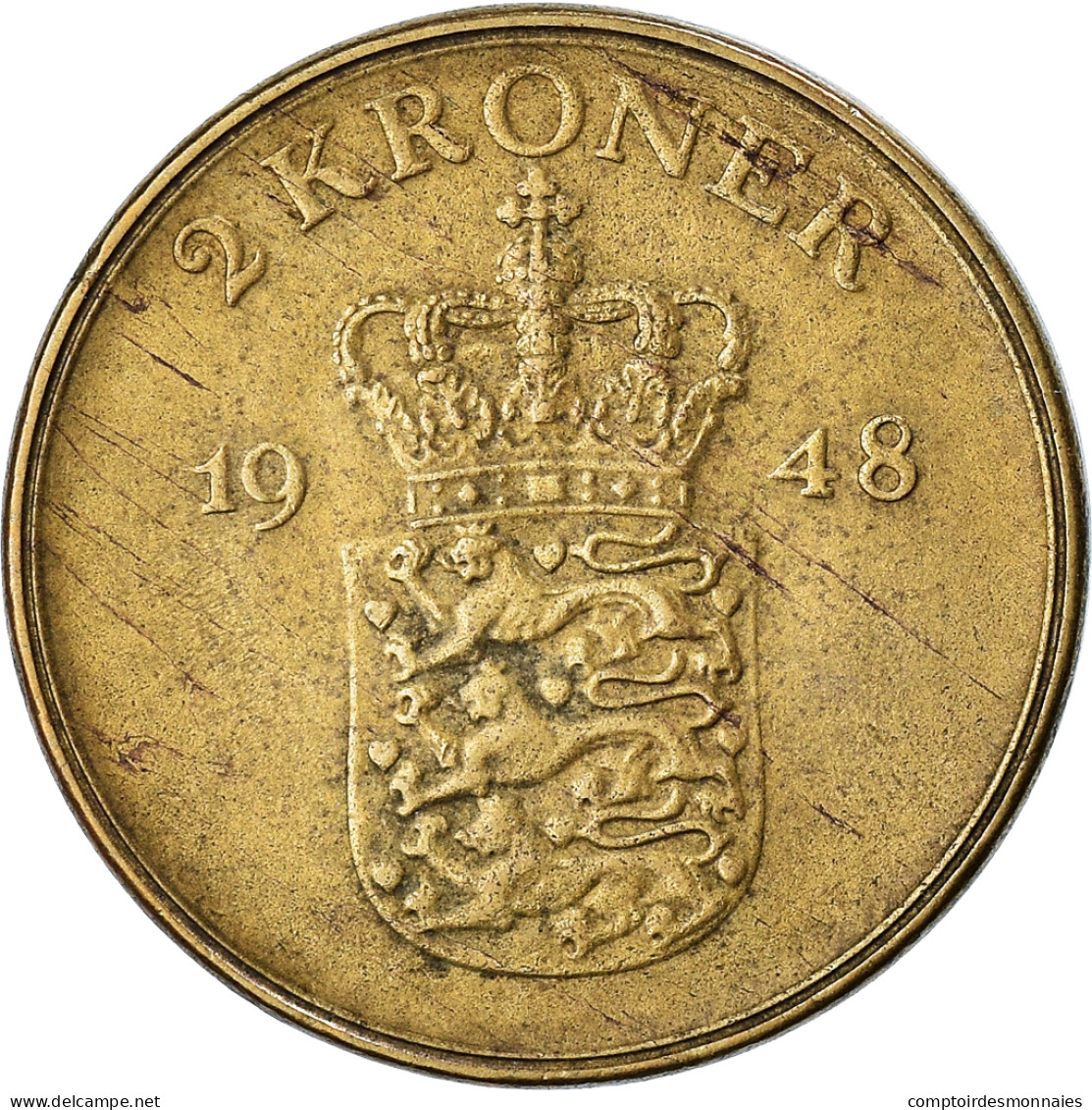Monnaie, Danemark, Frederik IX, 2 Kroner, 1948, Copenhagen, TTB - Danemark