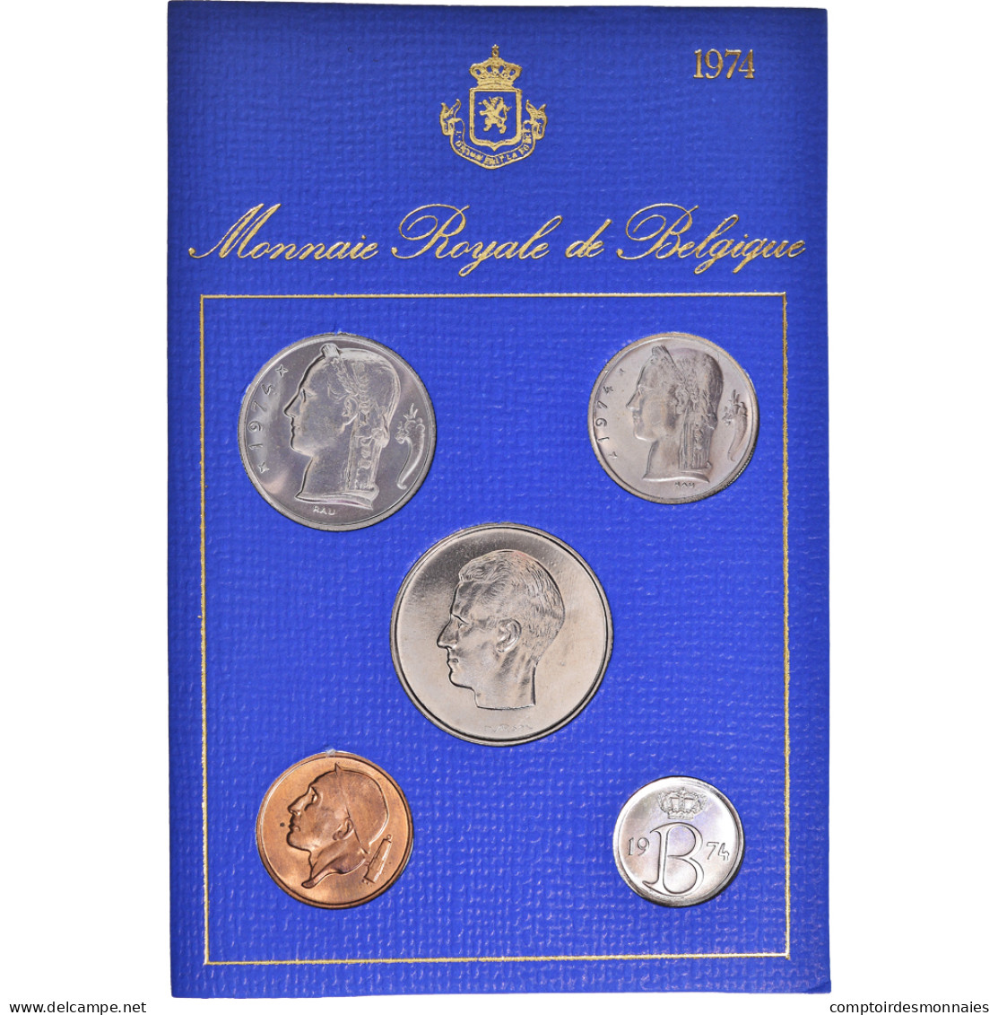 Monnaie, Belgique, Baudouin I, Coffret, 1974, BU - French Legend, FDC - FDC, BU, BE & Coffrets