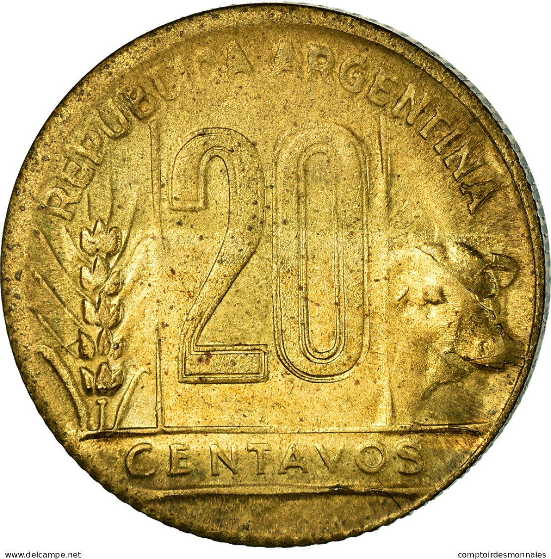 Monnaie, Argentine, 20 Centavos, 1950, TTB, Aluminum-Bronze, KM:42 - Argentine