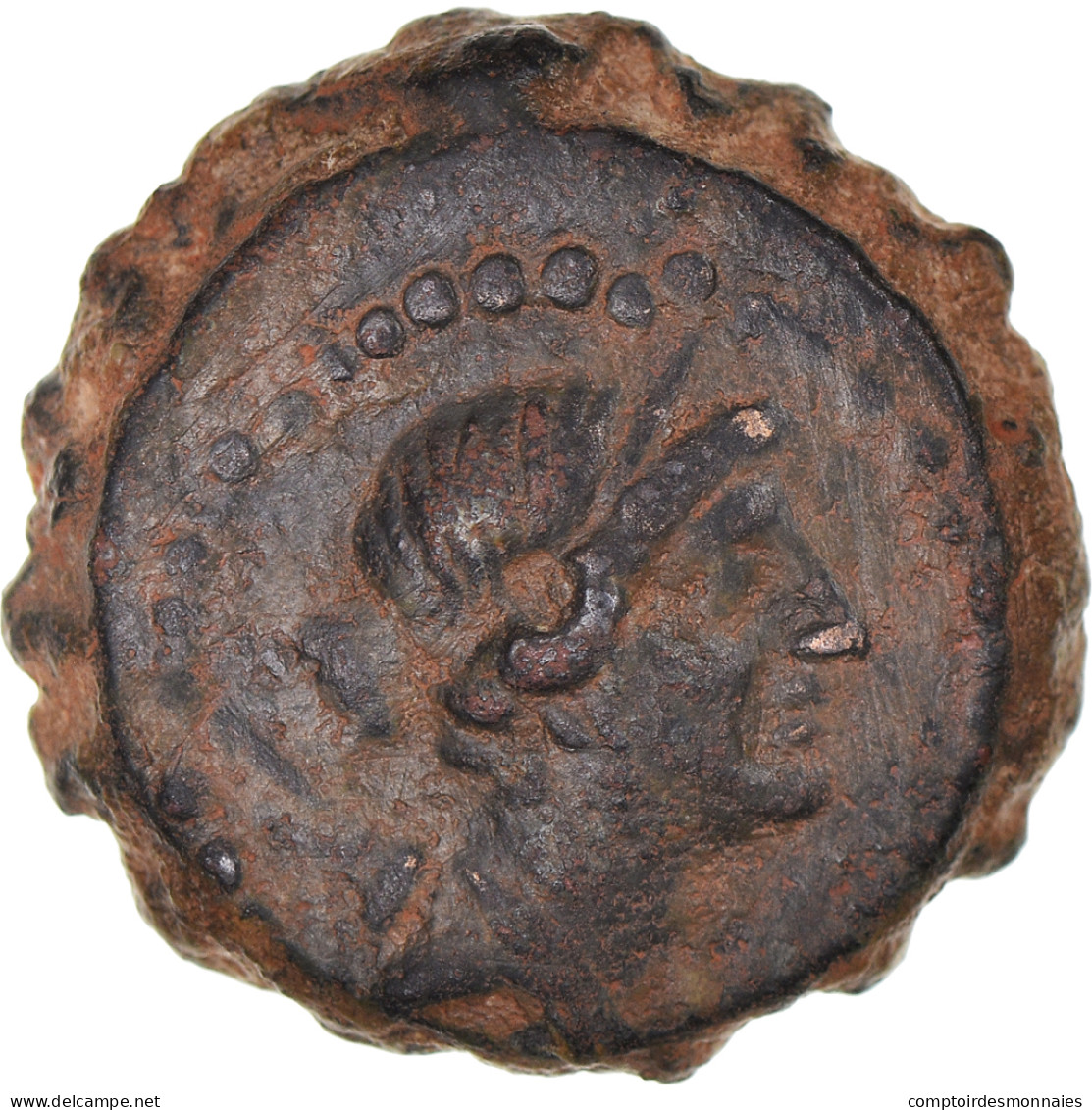 Monnaie, Royaume Séleucide, Demetrios I, Bronze Serratus, 162-150 BC, Antioche - Grecques