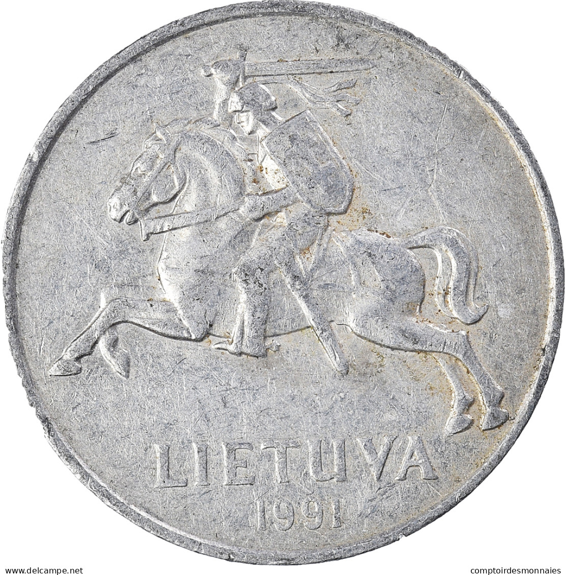 Monnaie, Lituanie, 5 Centai, 1991 - Litouwen