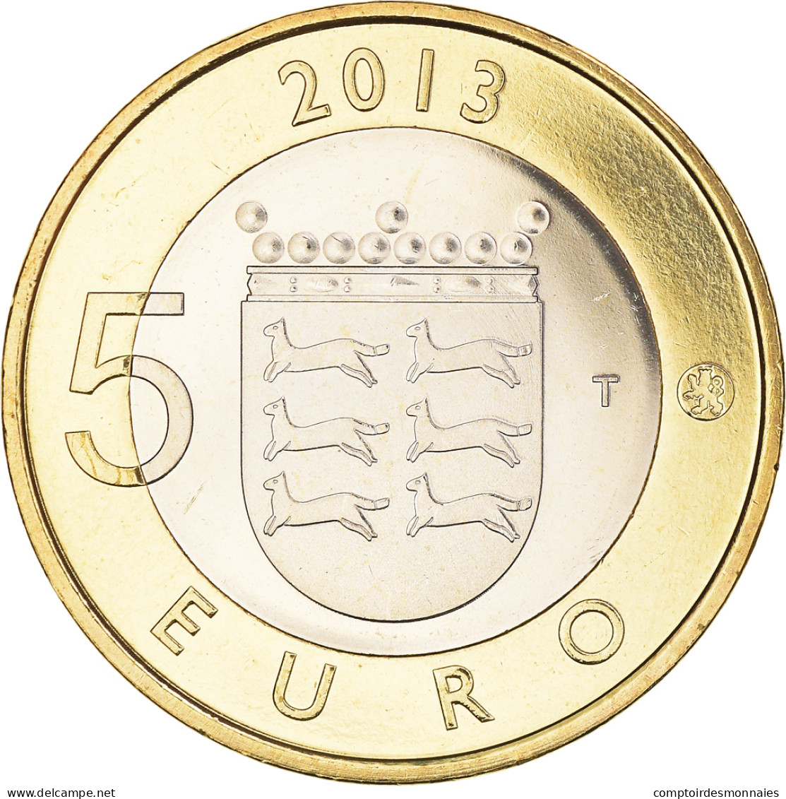 Finlande, 5 Euro, Ostrobothnia, 2013, SPL+, Bimétallique, KM:205 - Finlandia