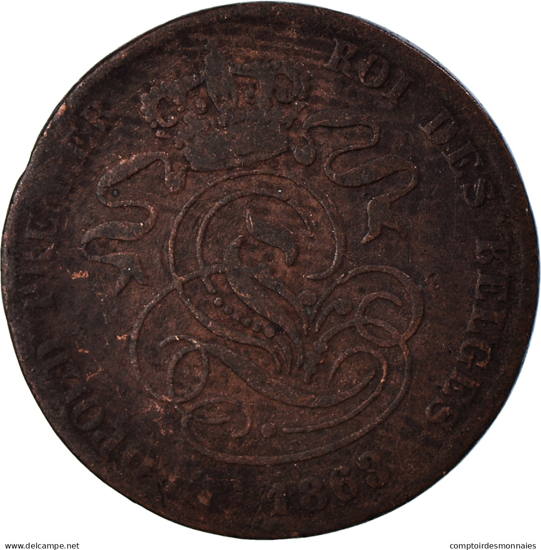 Monnaie, Belgique, 2 Centimes, 1863 - 2 Centimes