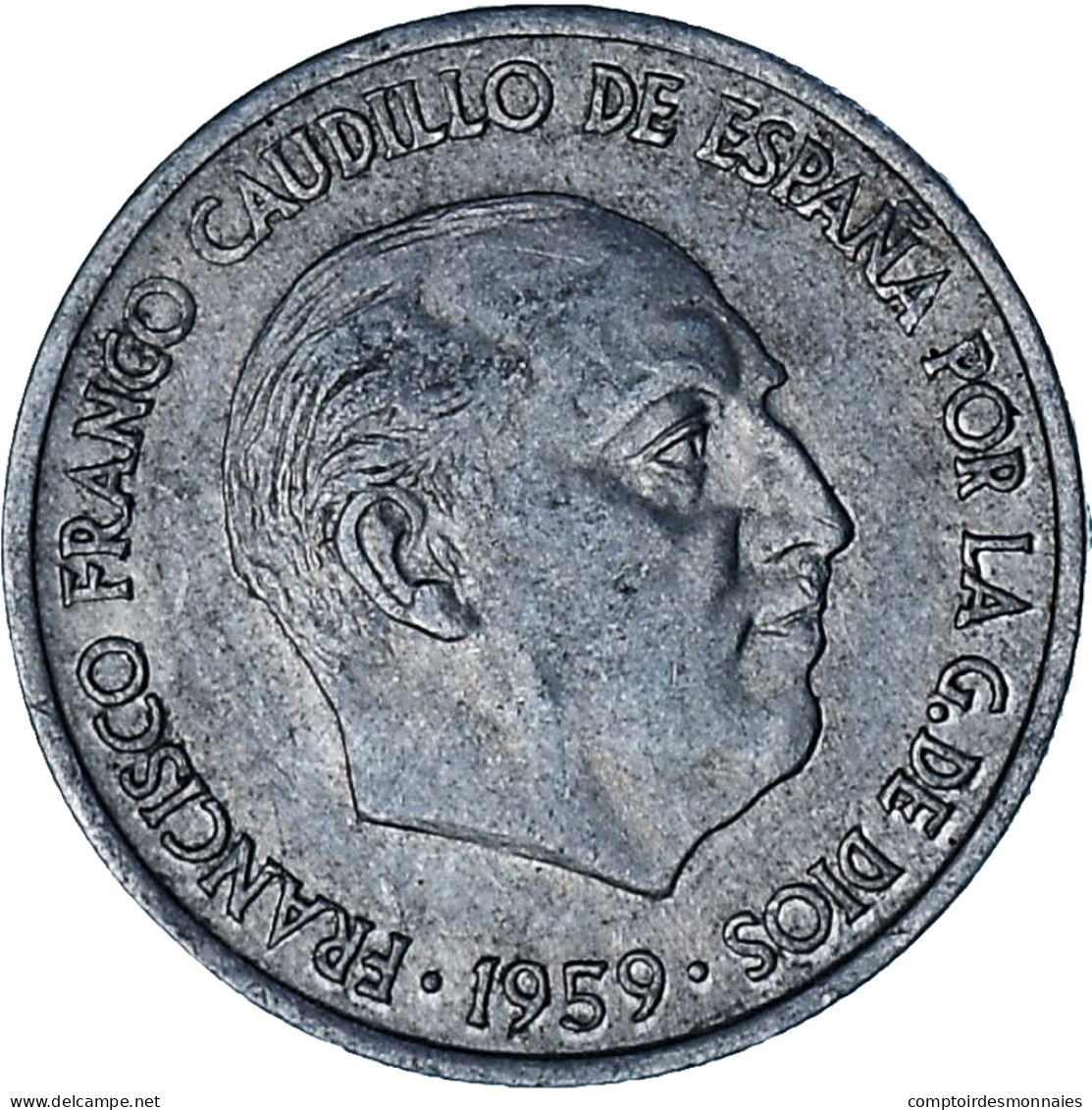 Espagne, Francisco Franco, Caudillo, 10 Centimos, 1959, Aluminium, TTB, KM:790 - 50 Centiem