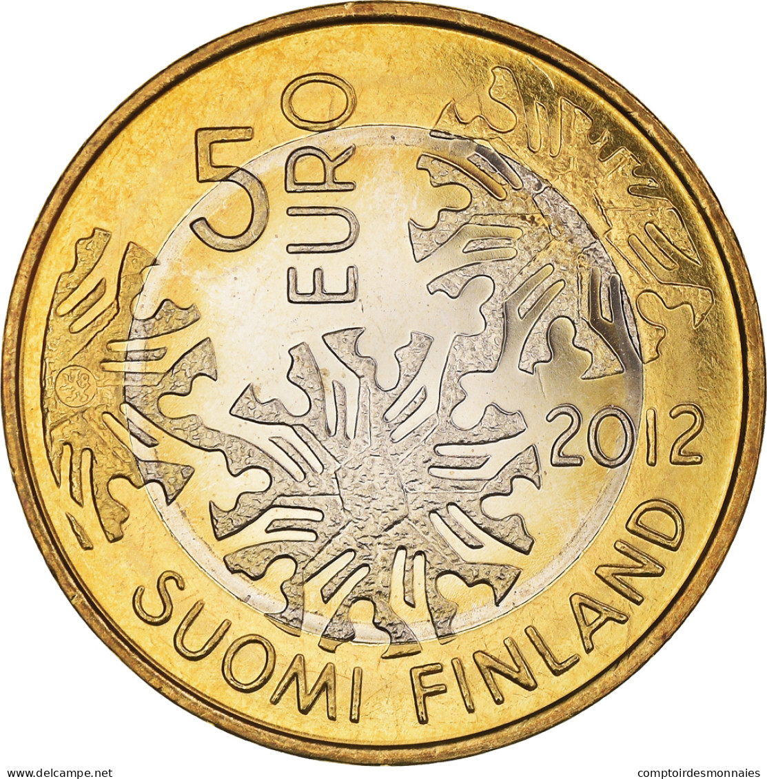 Finlande, 5 Euro, The Nordic Nature - Flora, 2012, SPL+, Bimétallique, KM:184 - Finlandia