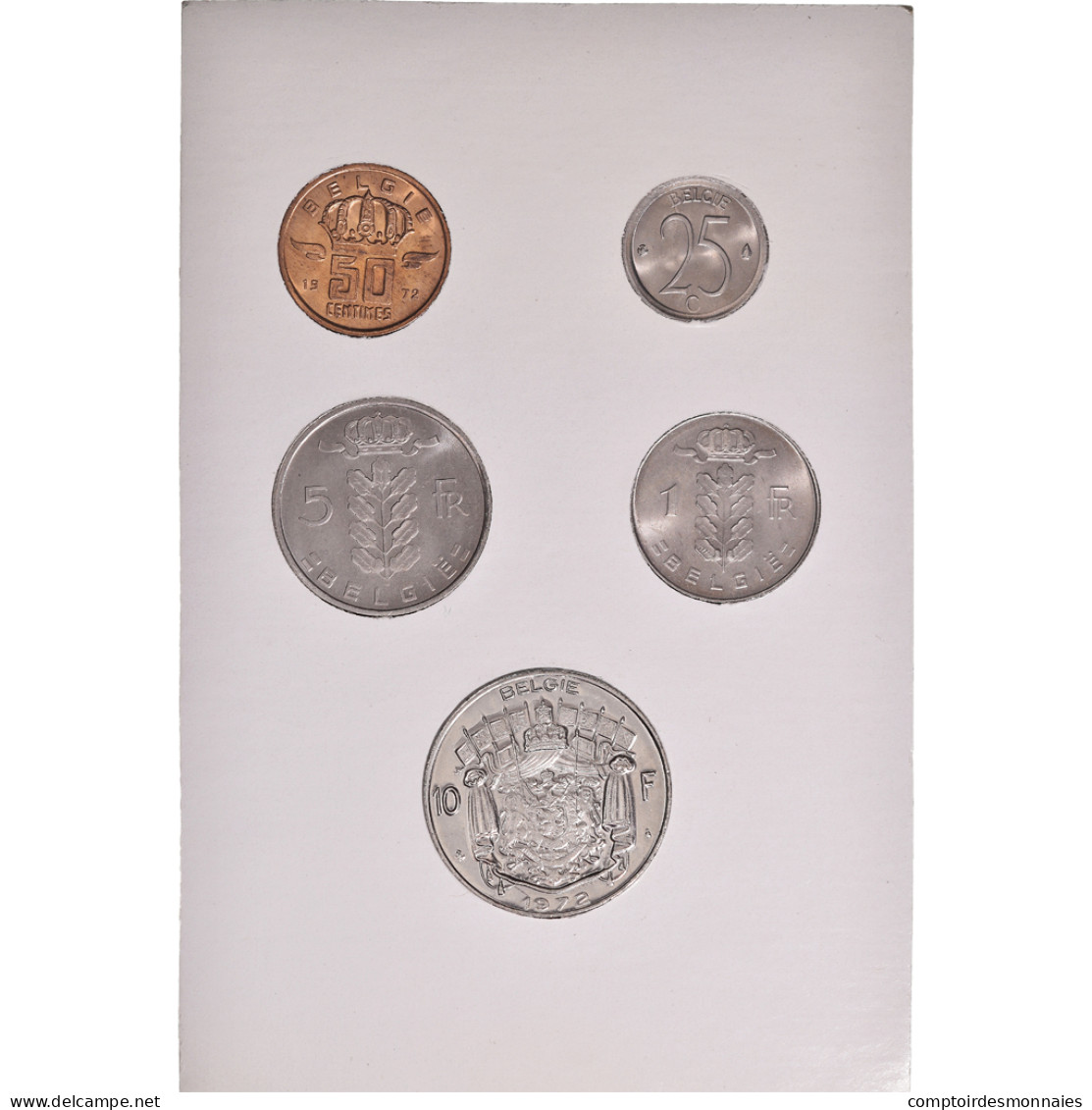 Monnaie, Belgique, Baudouin I, Coffret, 1972, BU - Légende Flamande, FDC - FDC, BU, BE & Coffrets