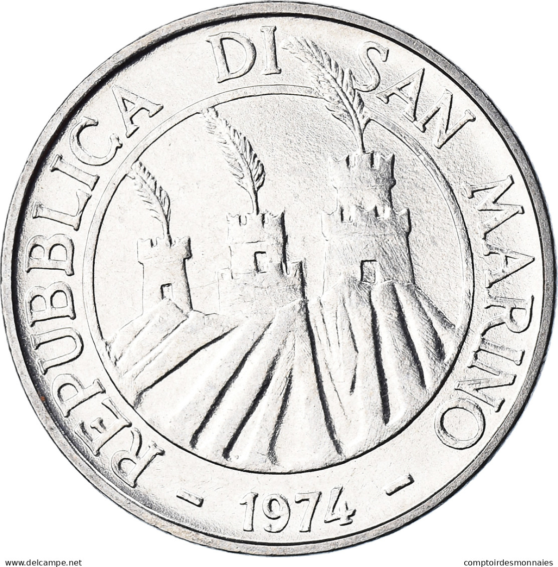 Monnaie, Saint Marin , 100 Lire, 1974, Rome, FDC, FDC, Acier, KM:36 - Saint-Marin