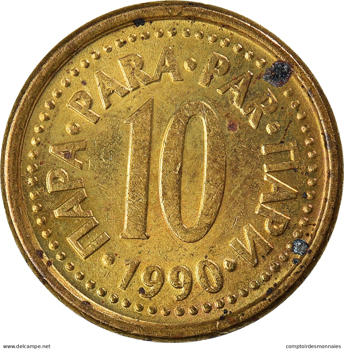Monnaie, Yougoslavie, 10 Para, 1990 - Jugoslavia