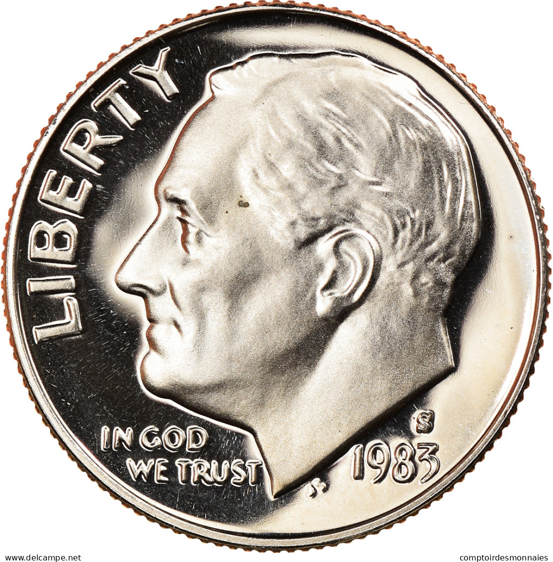 Monnaie, États-Unis, Roosevelt Dime, Dime, 1983, U.S. Mint, San Francisco - 1946-...: Roosevelt