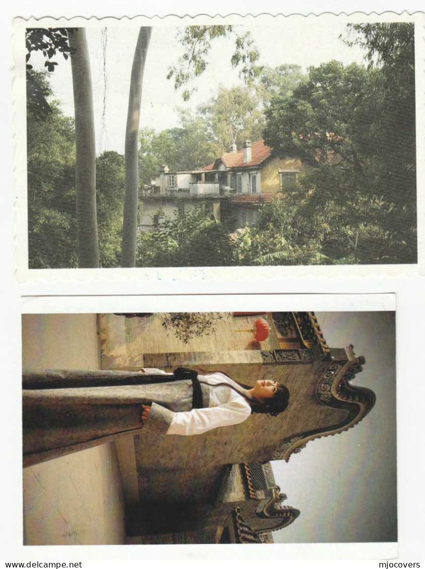 2 Postcards CHINA Bird Stamps Birds To Gb  Postcard - Storia Postale
