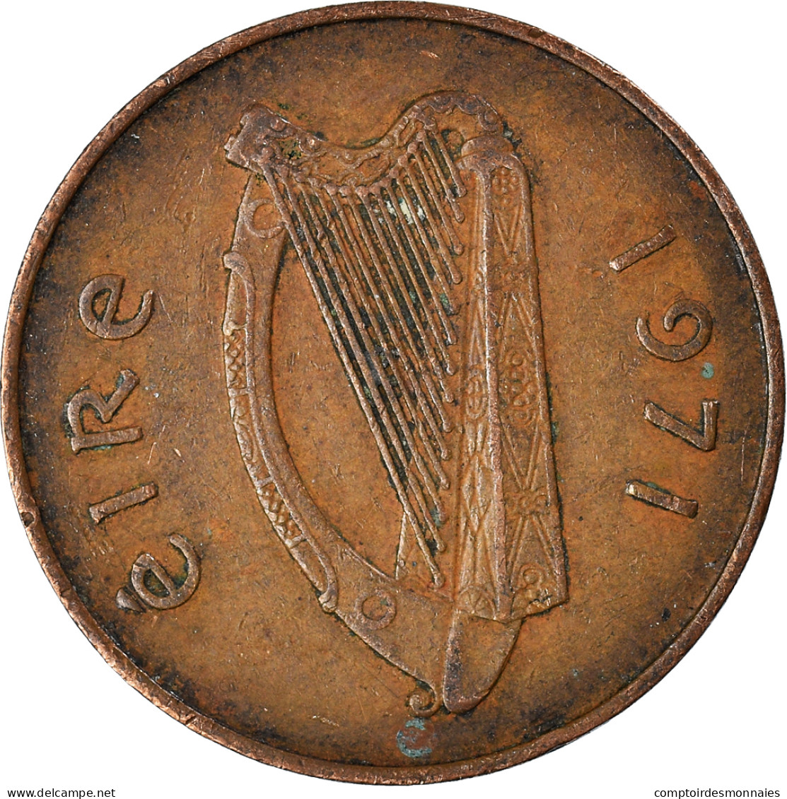 Monnaie, République D'Irlande, 2 Pence, 1971 - Irland