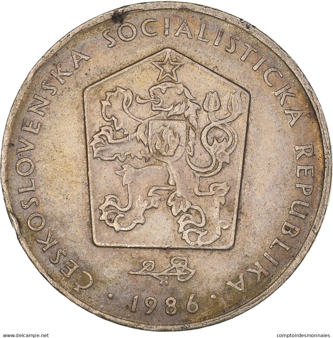 Monnaie, Tchécoslovaquie, 2 Koruny, 1986, TB+, Cupro-nickel, KM:75 - Czech Republic