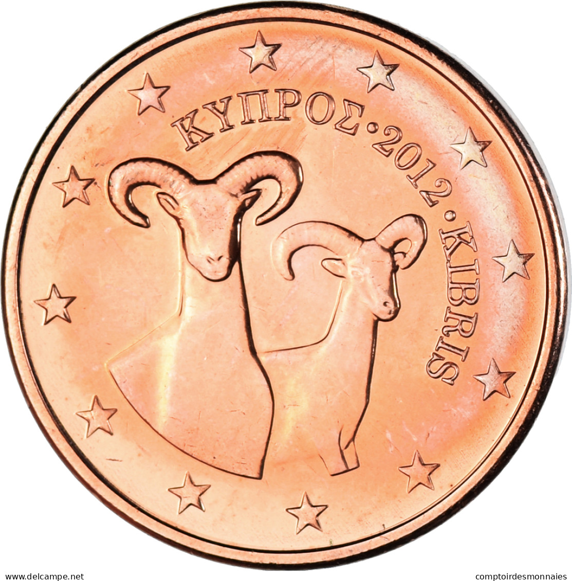 Chypre, 5 Euro Cent, 2012, SUP, Cuivre Plaqué Acier, KM:80 - Cyprus