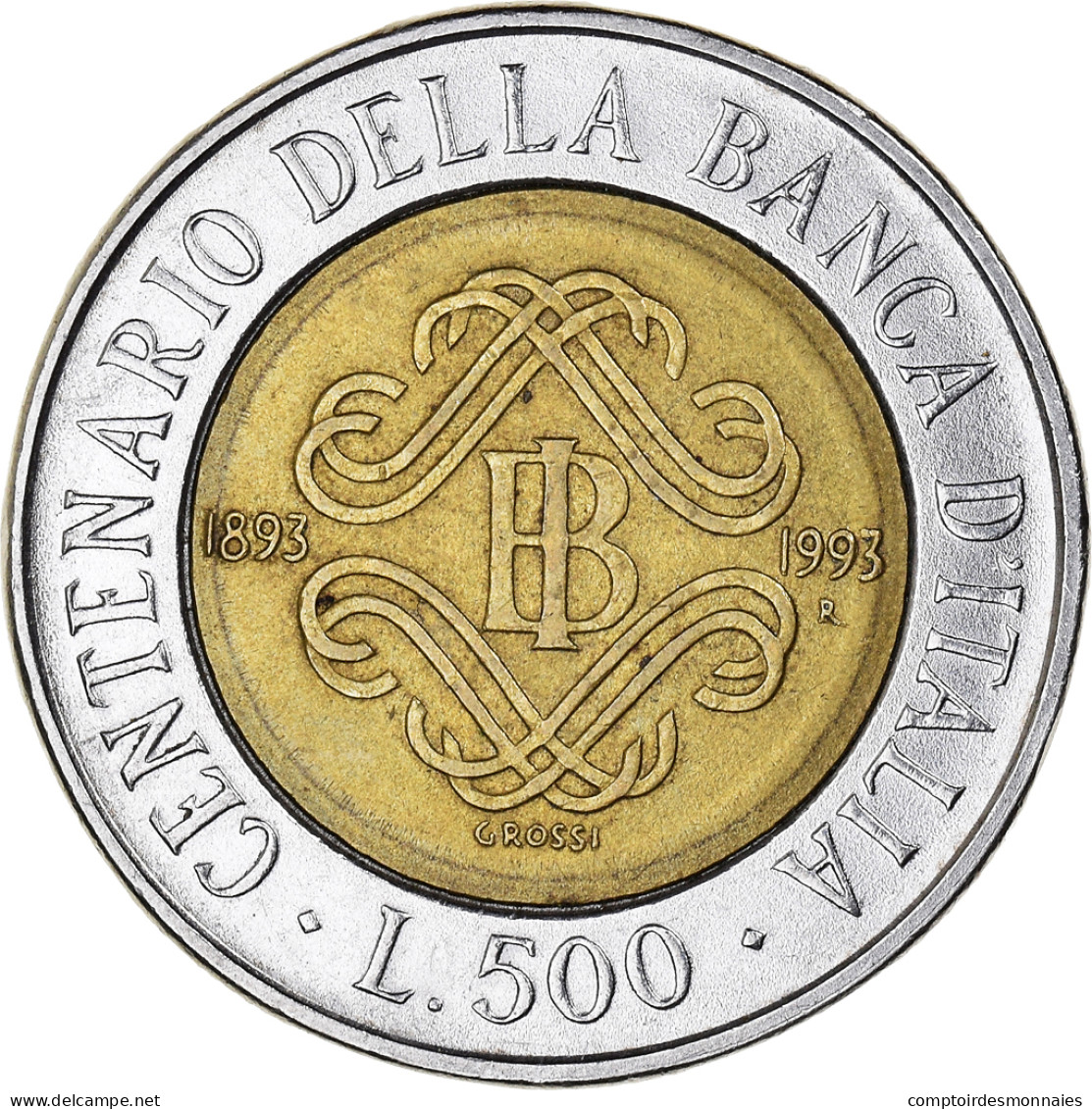 Monnaie, Italie, 500 Lire, 1993, Rome, TB, Bimétallique, KM:160 - 500 Liras