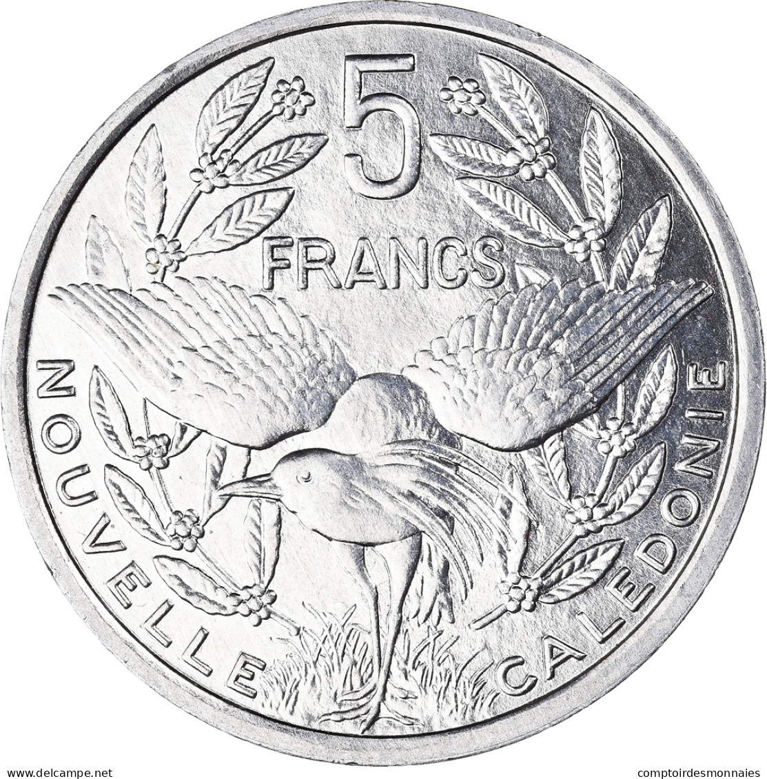 Monnaie, Nouvelle-Calédonie, 5 Francs, 1990, Paris, SPL, Aluminium, KM:16 - Nuova Caledonia