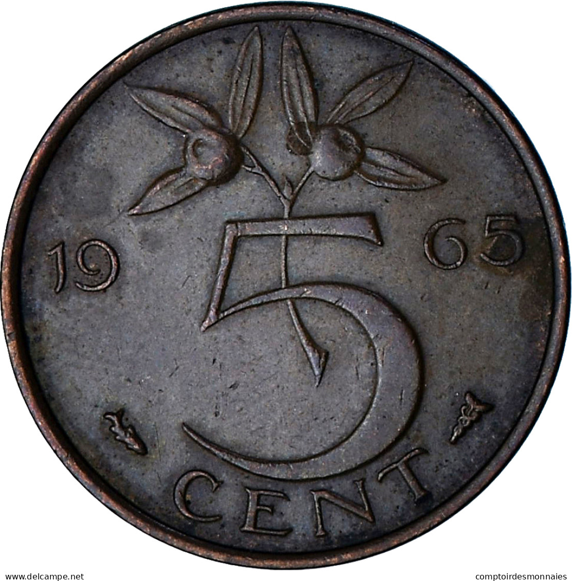 Pays-Bas, Juliana, 5 Cents, 1965, Bronze, TTB, KM:181 - 1948-1980: Juliana