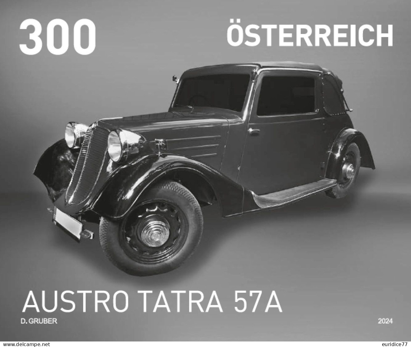 Austria 2024 - Austro Tatra 57A Black Print Mnh** - Probe- Und Nachdrucke