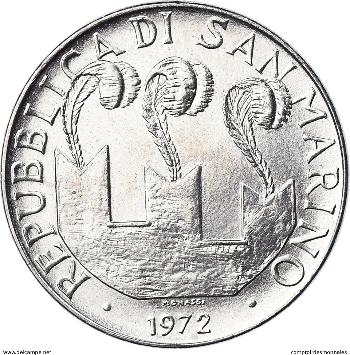 Monnaie, Saint Marin , 100 Lire, 1972, Rome, FDC, Acier, KM:20 - Saint-Marin