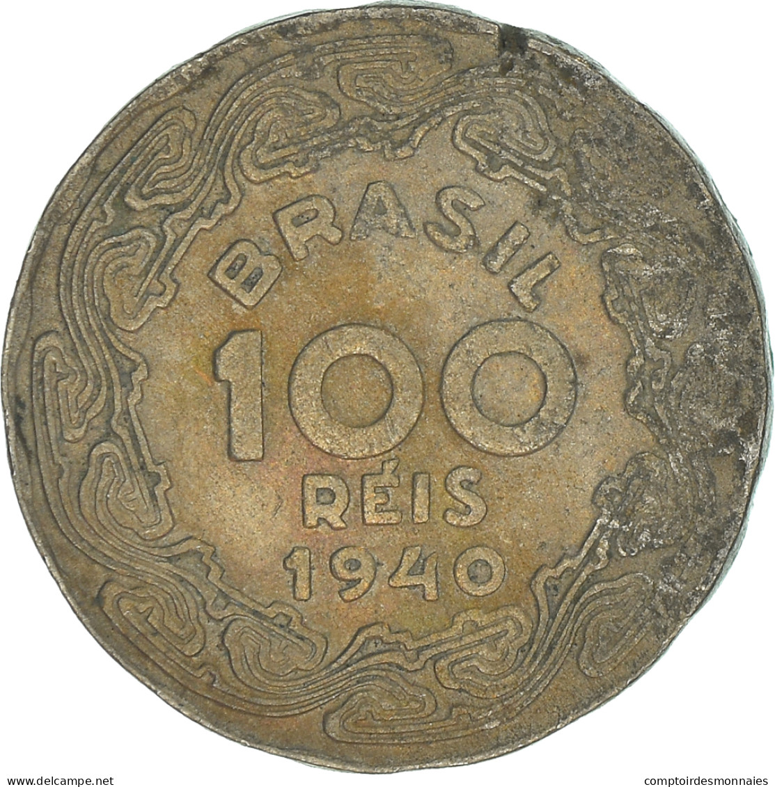 Monnaie, Brésil, 100 Reis, 1940 - Brasil