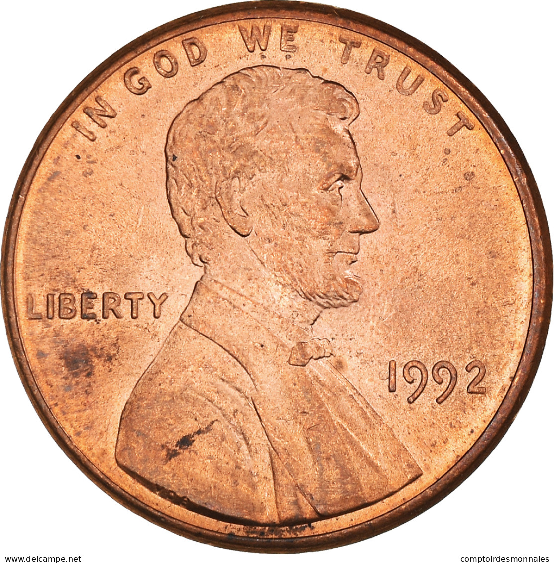 Monnaie, États-Unis, Lincoln Cent, Cent, 1992, U.S. Mint, Philadelphie, SUP - 1959-…: Lincoln, Memorial Reverse