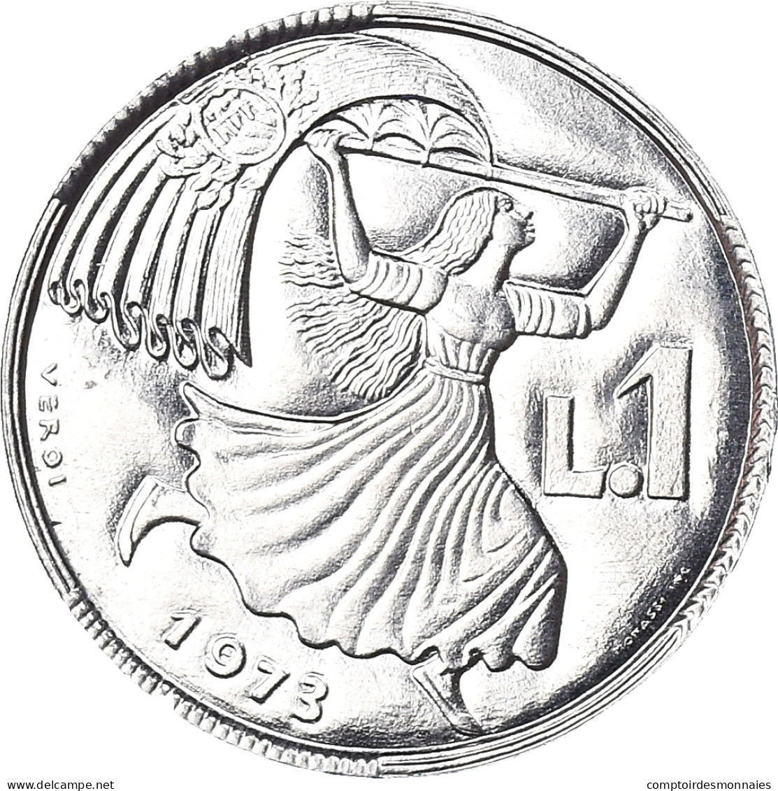 Monnaie, Saint Marin , Lira, 1973, Rome, FDC, FDC, Aluminium, KM:22 - Saint-Marin