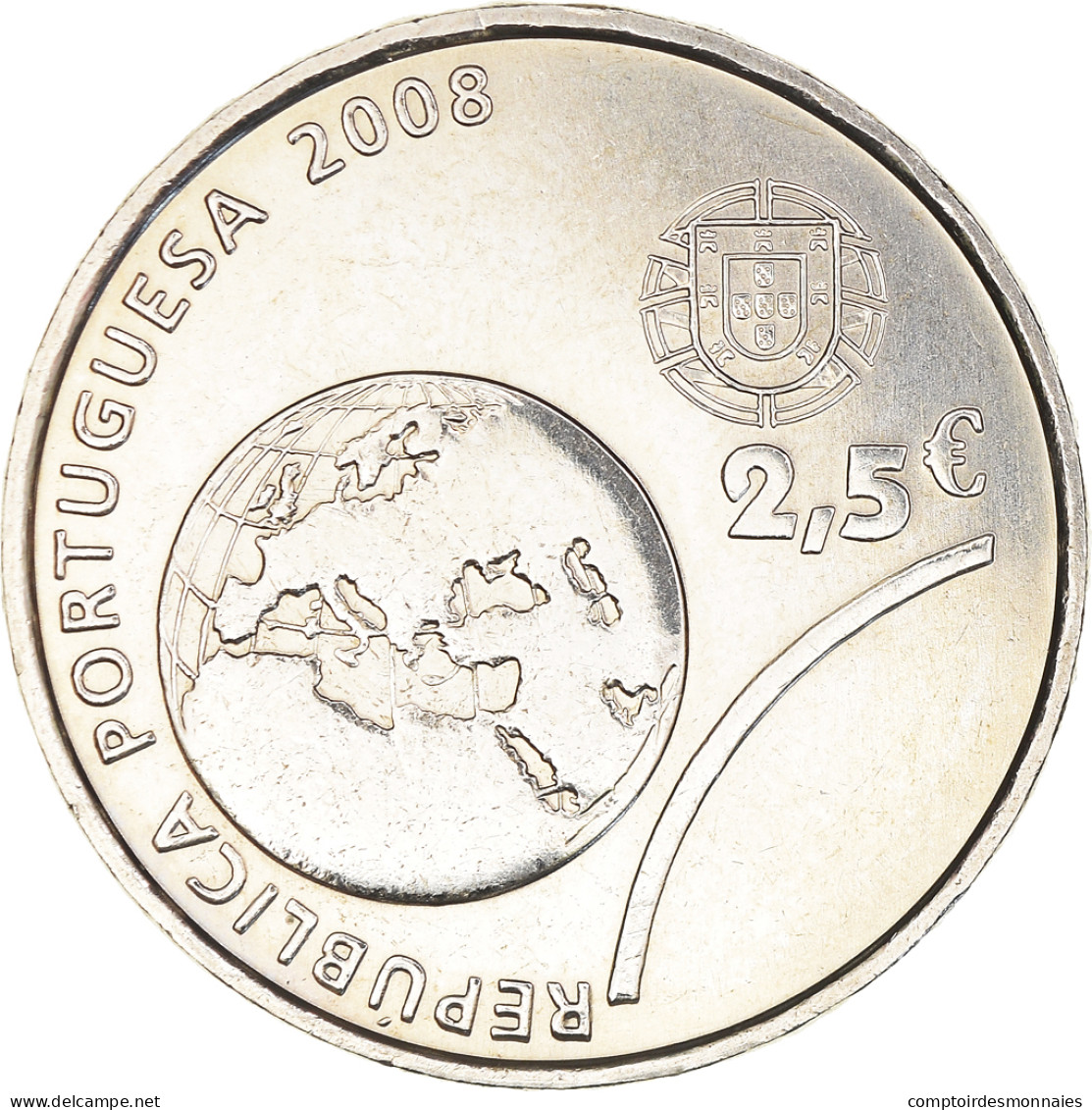 Portugal, 2-1/2 Euro, 2008, Lisbonne, SUP, Cupro-nickel, KM:790 - Portugal