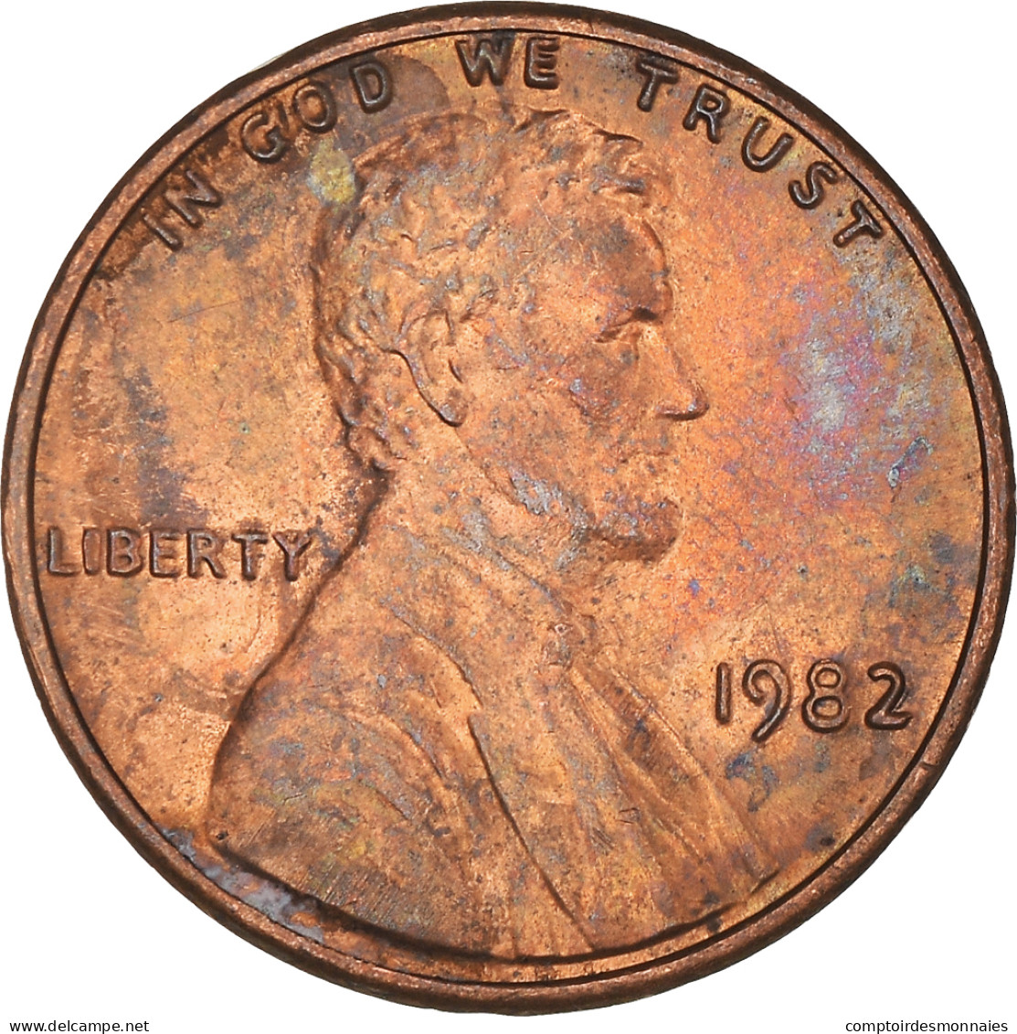 Monnaie, États-Unis, Lincoln Cent, Cent, 1982, U.S. Mint, Philadelphie, TB+ - 1959-…: Lincoln, Memorial Reverse