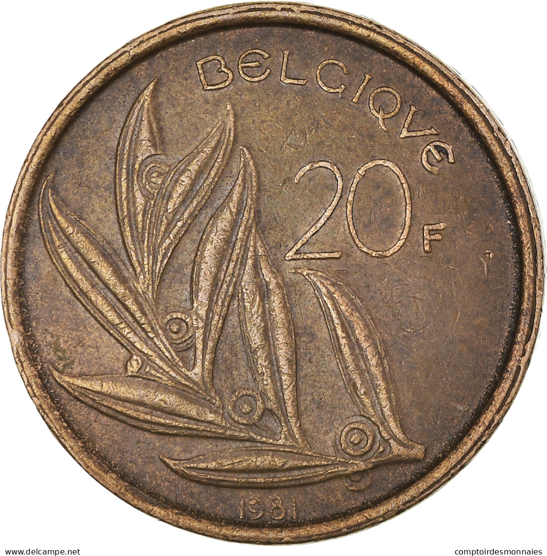 Monnaie, Belgique, 20 Francs, 20 Frank, 1981, TTB, Nickel-Bronze, KM:160 - 20 Francs